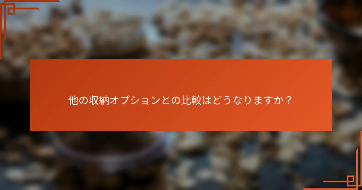 他の収納オプションとの比較はどうなりますか？